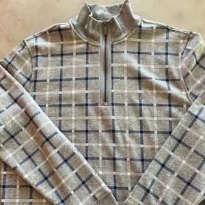 Nautica Quarter Zip Sweatshirt Pull Over LG